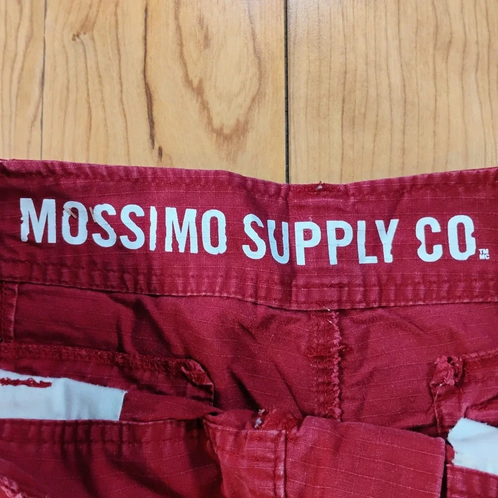 Mossimo Supply Co. Men's Size 34 Maroon Cargo Skater Shorts Baggy